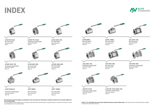 Catalogo Alfa Valvole